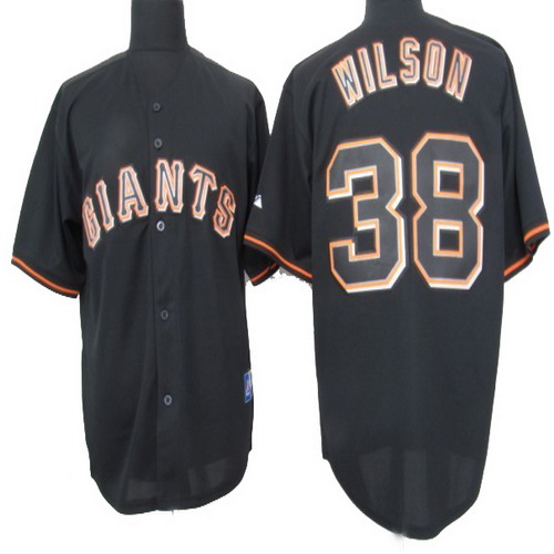 Best Quality San Francisco Giants 38 Brian Wilson Black Fashion MLB Jerseys